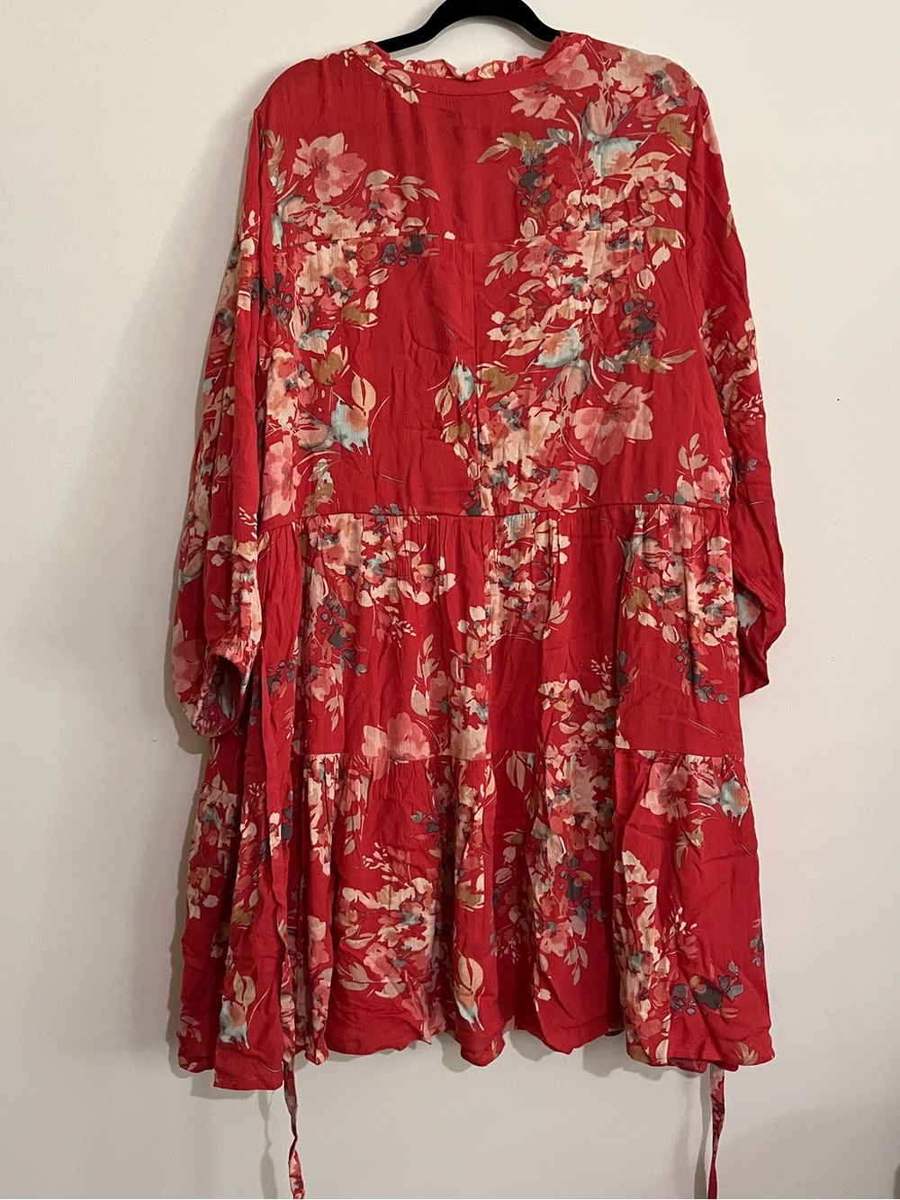 Torrid Orange Coral Floral Spring Summer Dress - Picture 2 of 5